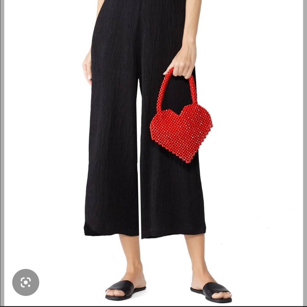 Loeffler Randall Maria Red Beaded Heart-Shaped Handbag Fair Condition - Picture 8 of 9